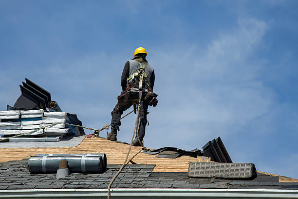 Professional Storm Damage Roof Repair technician working in Blanch, NC